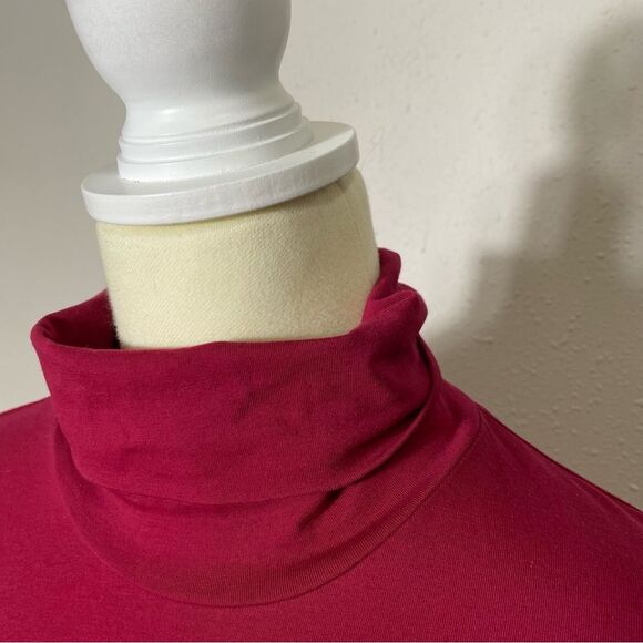 J.Jill Pure Jill Relaxed Basic Turtleneck In Maroon/Red Women's Size Small - Picture 12 of 15